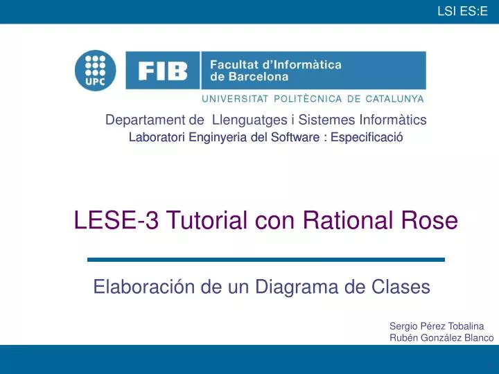 lese 3 tutorial con rational rose