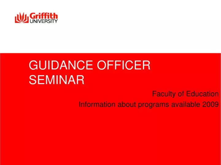 guidance officer seminar