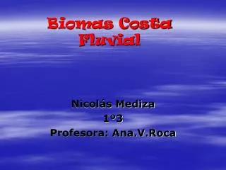 Biomas Costa Fluvial