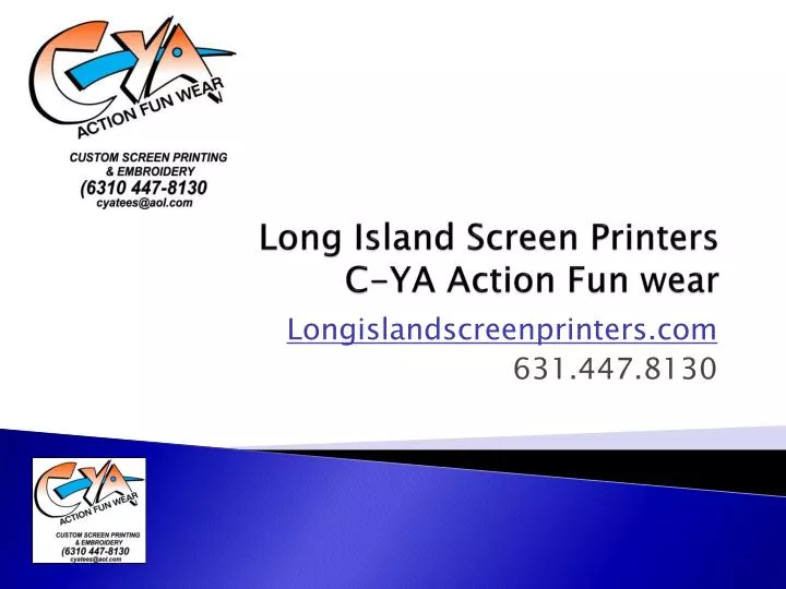 long island screen printers c ya action fun wear