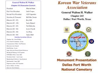 Monument Presentation Dallas Fort Worth National Cemetery