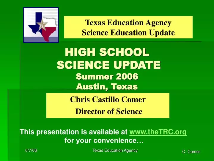 high school science update summer 2006 austin texas