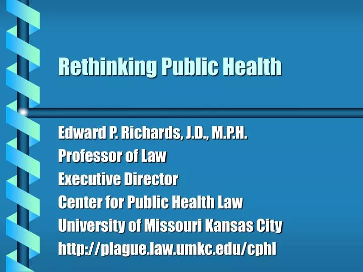 rethinking public health