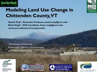 Modeling Land Use Change in Chittenden County, VT