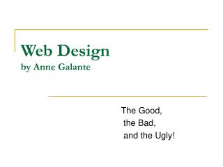 Web Design by Anne Galante