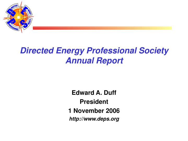 directed energy professional society annual report