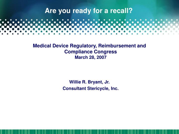 are you ready for a recall