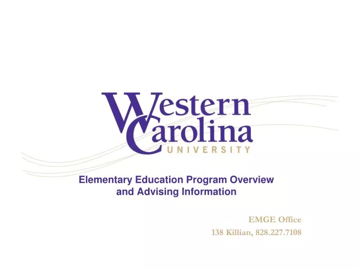 elementary education program overview and advising information