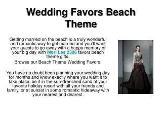 Wedding Favors Beach Theme