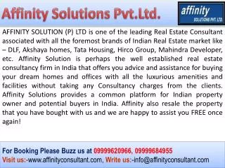 BEST BOOKING - GST Road Projects - "AffinityConsultant.Com"
