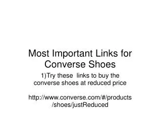 converse shoe important links