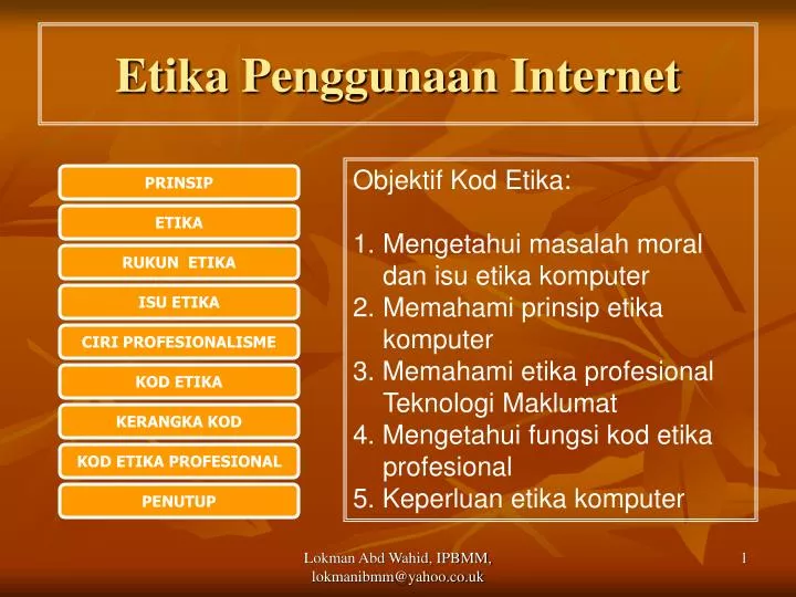 etika penggunaan internet