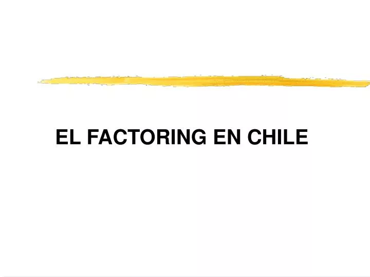 el factoring en chile