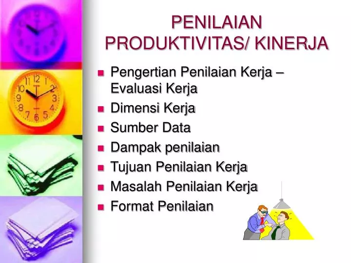 penilaian produktivitas kinerja