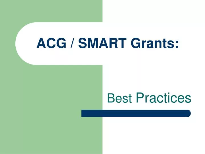 acg smart grants