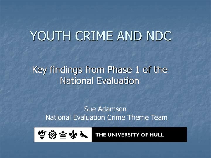 youth crime and ndc