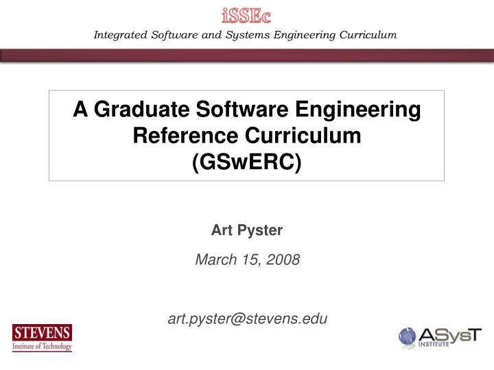 integrated software and systems engineering curriculum