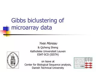 Gibbs biclustering of microarray data