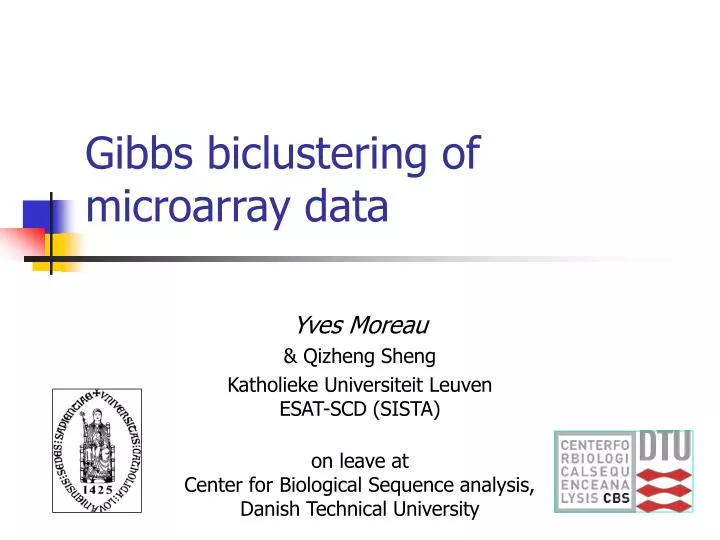 gibbs biclustering of microarray data