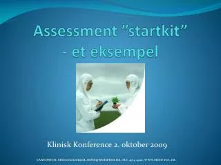 Assessment ” startkit ” - et eksempel