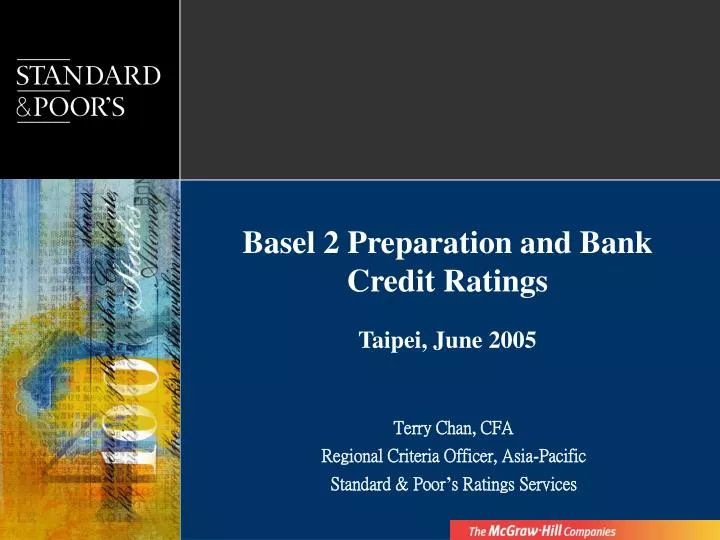 basel 2 preparation and bank credit ratings taipei june 2005