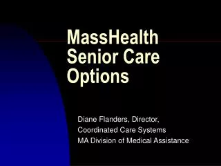 MassHealth Senior Care Options