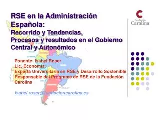 RSE en la Administración Española: Recorrido y Tendencias, Procesos y resultados en el Gobierno Central y Autonómico