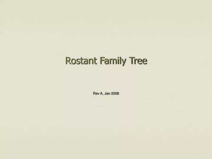 rostant family tree
