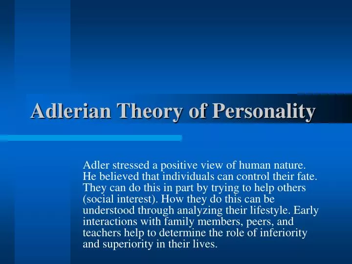 adlerian theory of personality