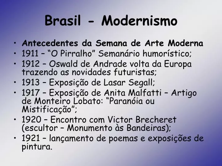 brasil modernismo
