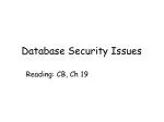 Database Security Issues - slide 1