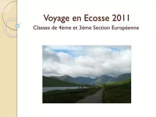 Voyage en Ecosse 2011
