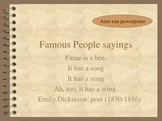 Famous People sayings