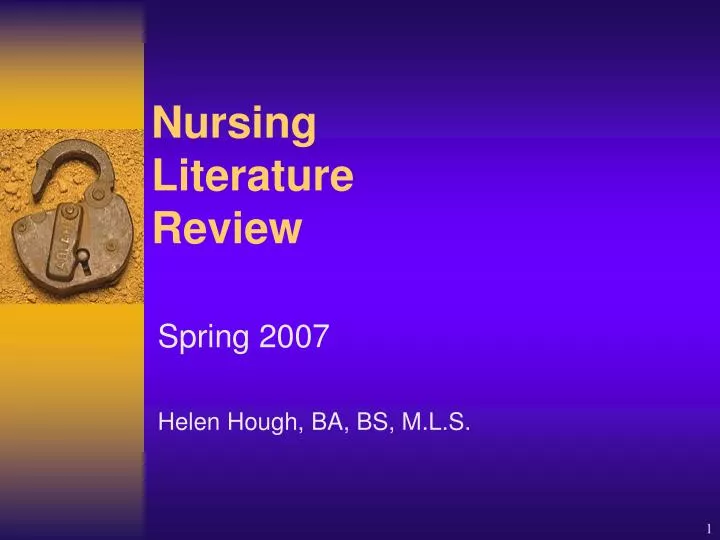 nursing literature review