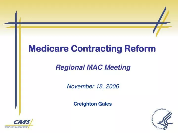medicare contracting reform