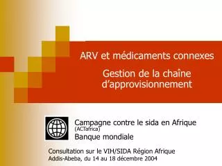 Campagne contre le sida en Afrique (ACTafrica) Banque mondiale