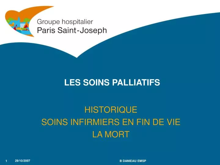 les soins palliatifs