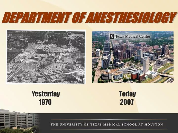 department of anesthesiology