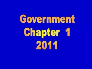 Government Chapter 1 2011