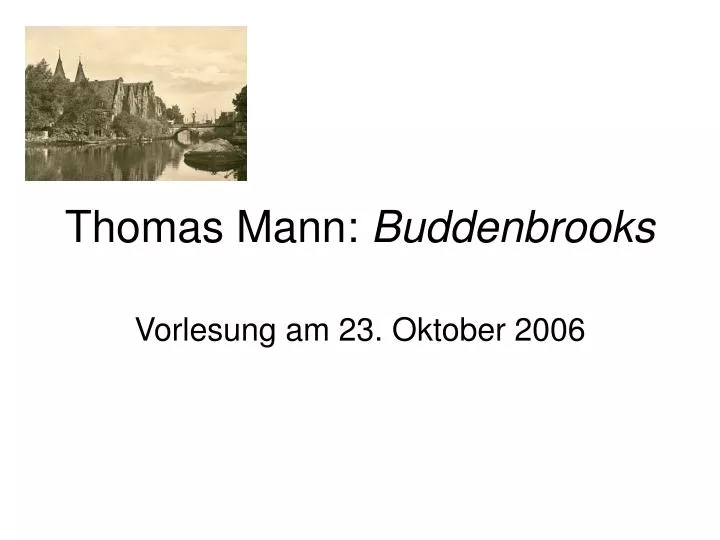 thomas mann buddenbrooks
