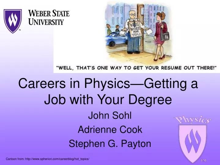 careers in physics getting a job with your degree
