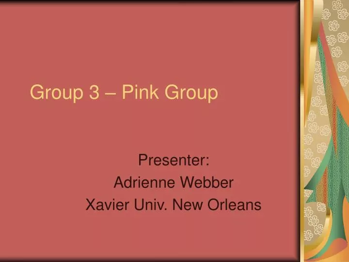 group 3 pink group