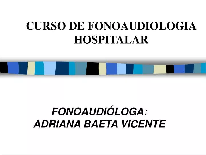 curso de fonoaudiologia hospitalar