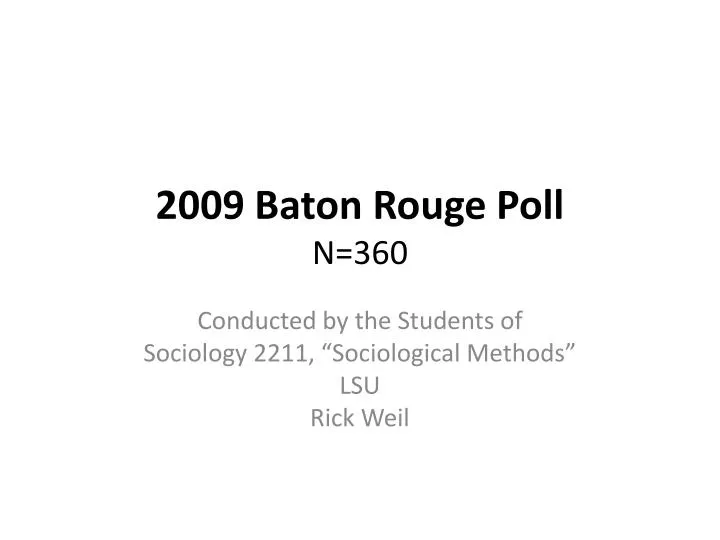 2009 baton rouge poll n 360