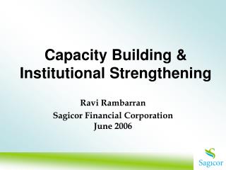 Capacity Building &amp; Institutional Strengthening