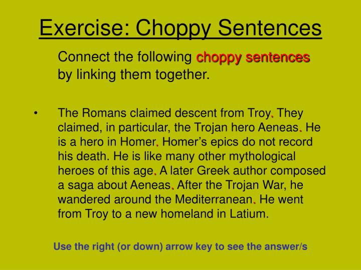 exercise choppy sentences