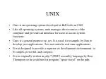 UNIX - slide 1