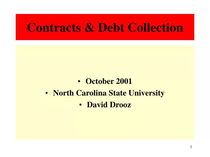 contracts debt collection
