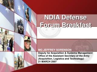 NDIA Defense Forum Breakfast
