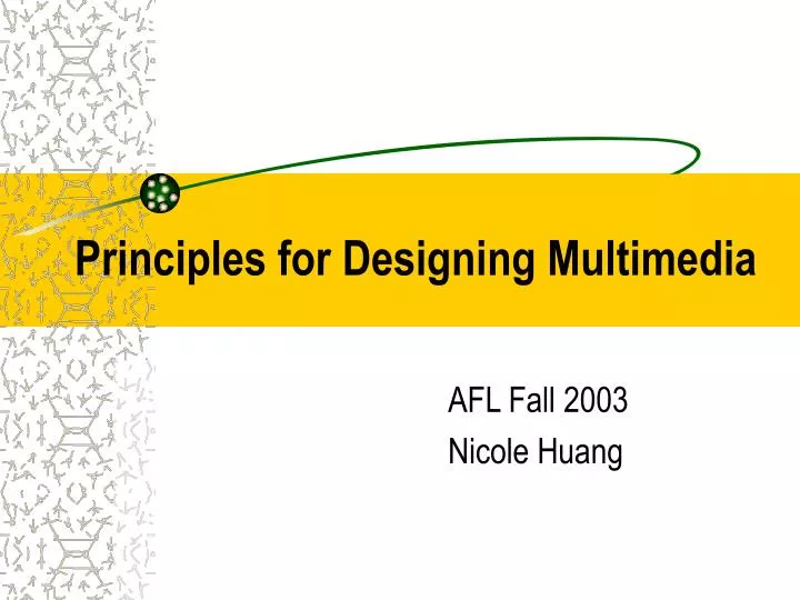 principles for designing multimedia
